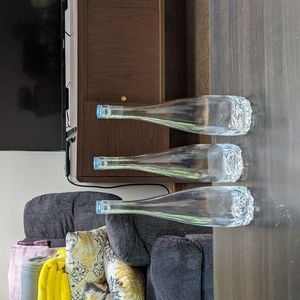 Glass bottle decor (set of 3)